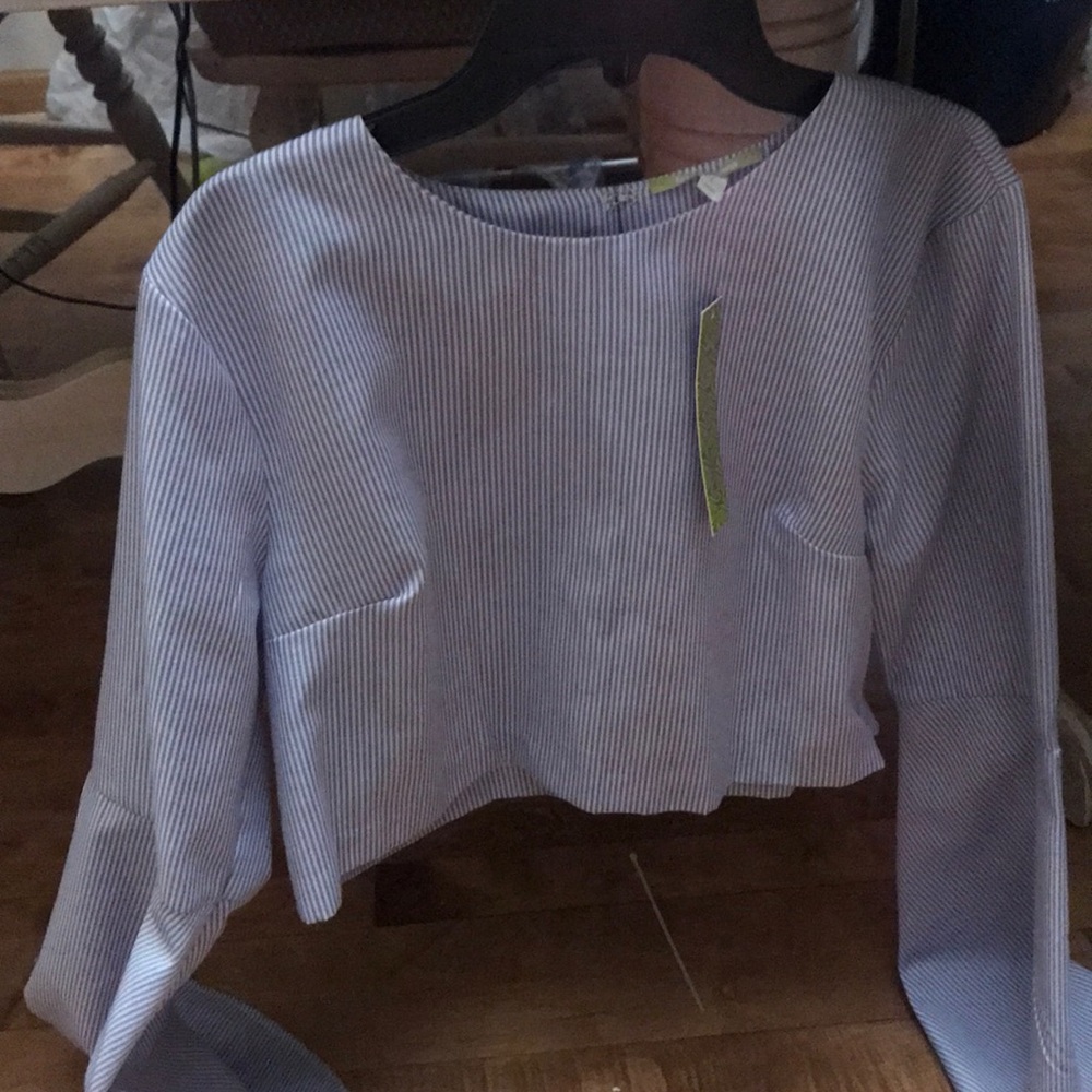 Crop long sleeve top